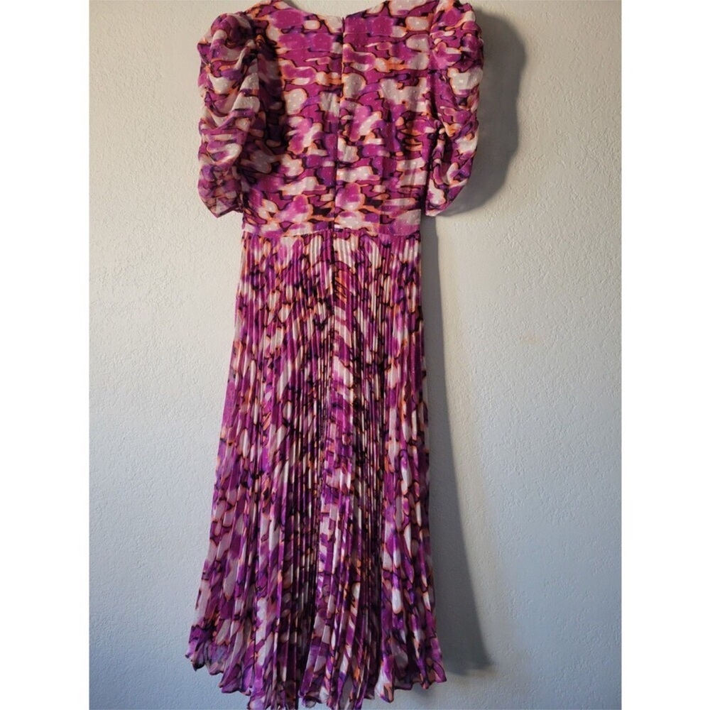 EXQUISE Antropologie Seersucker Shift Purple Patterned Dress Size S - Picture 5 of 12